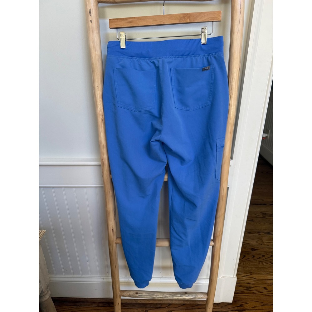 FIGS Technical Collection Womens Scrub Set Blue V-Neck Top Medium Jogger Pants S - Picture 6 of 11